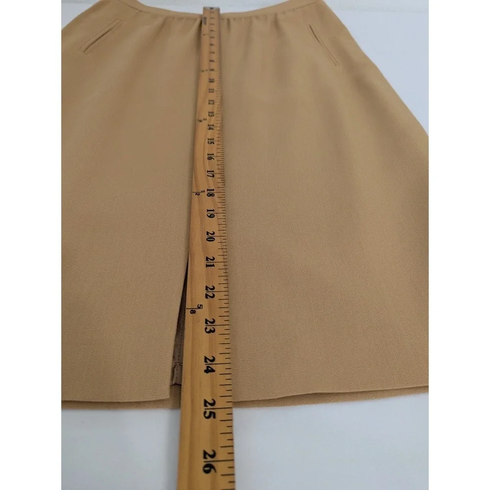 Vintage Escada Margaretha Ley Tan Wool Blend Pencil Skirt Size‎ 40 US 10 Career